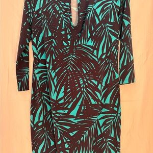 Michael Kors Palm Print Belted Dress – Size S